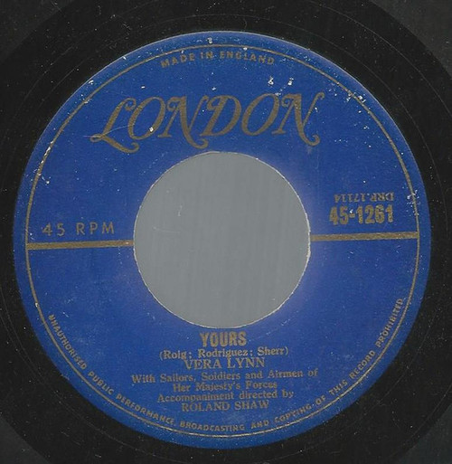 Vera Lynn - Yours / The Love Of My Life (7")