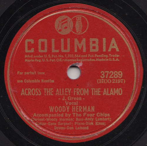 Woody Herman - Across The Alley From The Alamo / (There Is) No Greater Love (Shellac, 10")