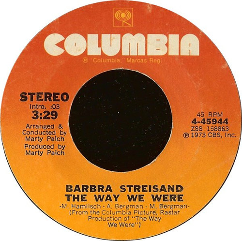 Barbra Streisand - The Way We Were (7", Single, Styrene, Pit)