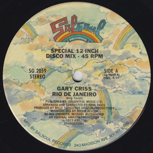 Gary Criss - Rio De Janeiro (12")