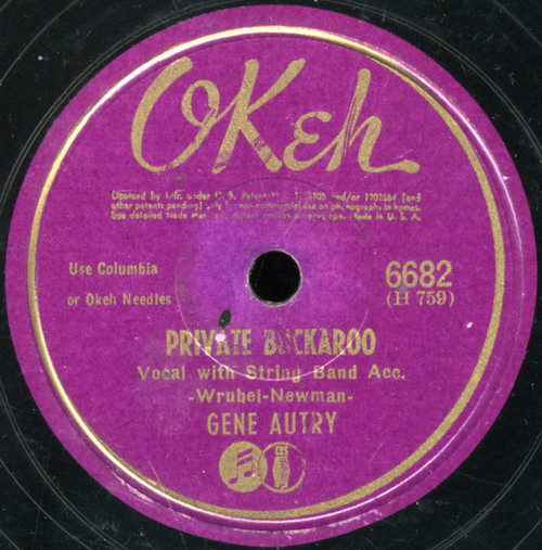 Gene Autry - Private Buckaroo / Rainbow On The Rio Colorado (Shellac, 10")