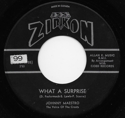Johnny Maestro - What A Surprise (7", Single)
