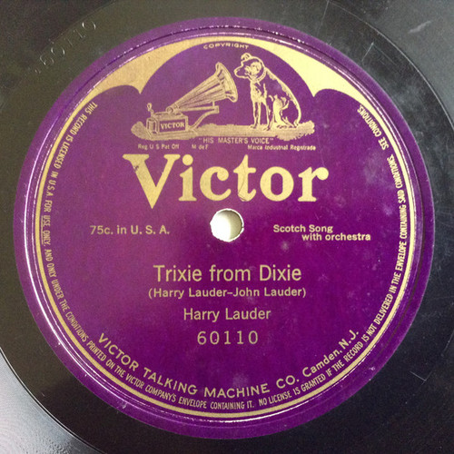 Harry Lauder - Trixie From Dixie (Shellac, 10", S/Sided)