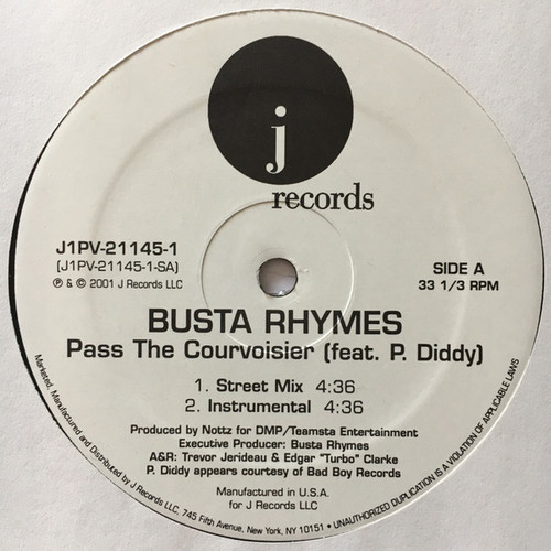 Busta Rhymes feat. P. Diddy - Pass The Courvoisier (12")