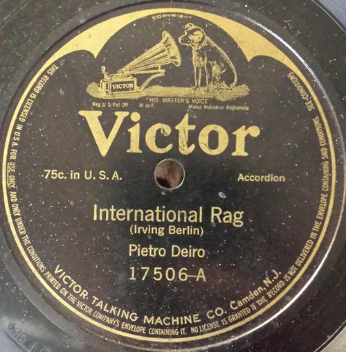 Pietro Deiro - International Rag / Sailing Down Chesapeake Bay-Medley (Shellac, 10")