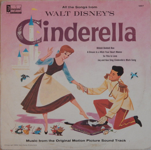 Various - Walt Disney's Cinderella (LP, Album, Mono, RE, Pin)