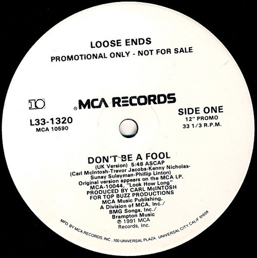Loose Ends - Don't Be A Fool (12", Promo)