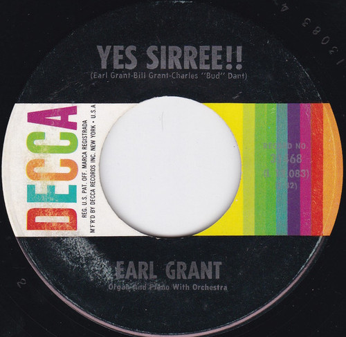 Earl Grant - Yes Sirree!! / Steve's Theme (7", Single, Pin)