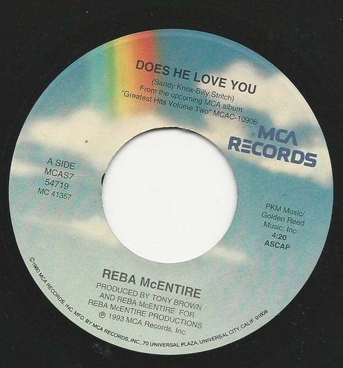 Reba McEntire - Does He Love You (7",  )