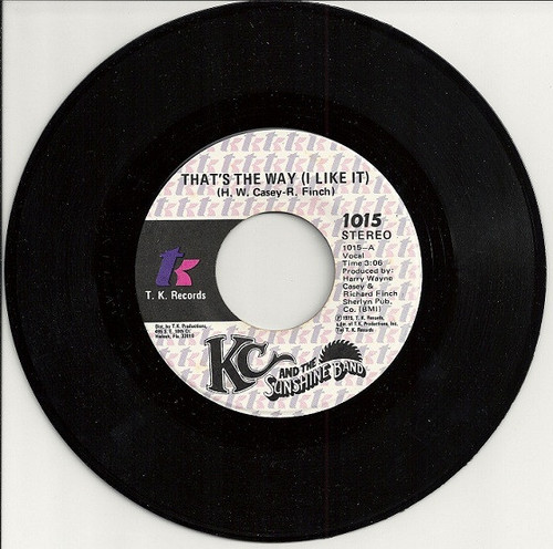 KC And The Sunshine Band* - That's The Way (I Like It) (7", Single)