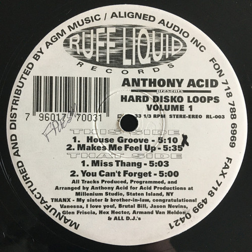 Anthony Acid - Hard Disko Loops Volume 1 (12")