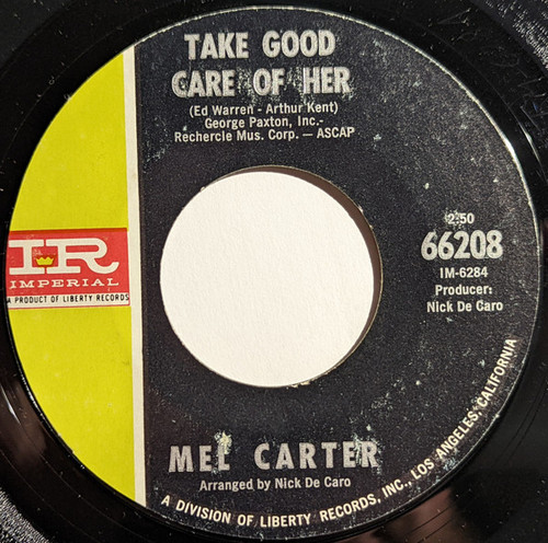Mel Carter - Take Good Care Of Her / Tar And Cement (7", Single)