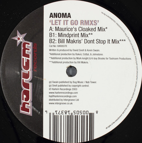 Anoma - Let It Go (Remixes) (12")