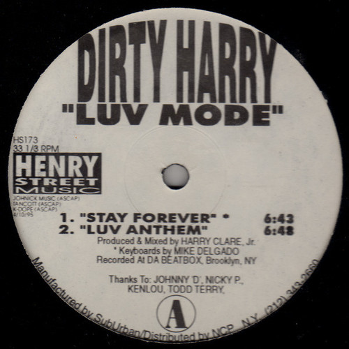 Dirty Harry (10) - Luv Mode (12")