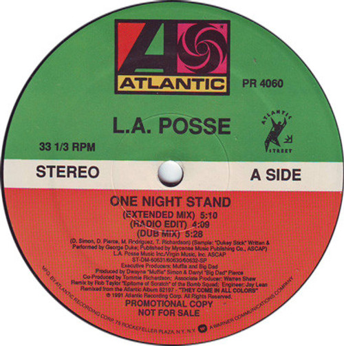 L.A. Posse - One Night Stand (12", Promo)