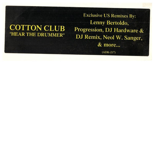 Cotton Club - Hear The Drummer (2x12")