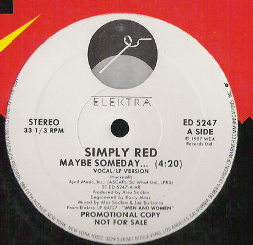 Simply Red - Maybe Someday ... (12", Single, Promo)