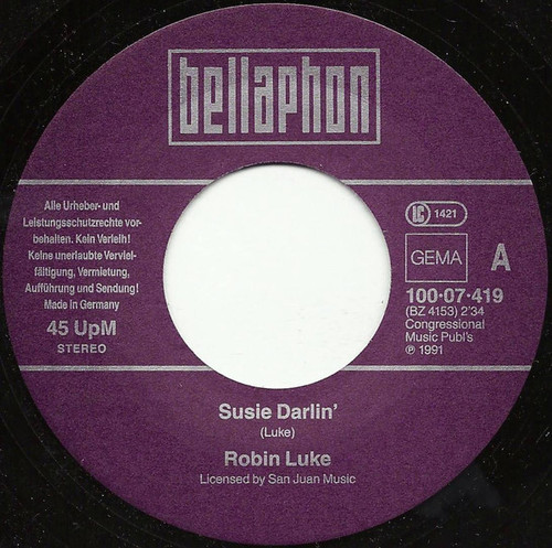 Robin Luke / Ray Peterson - Susie Darlin' / Corina, Corina (7", RE)