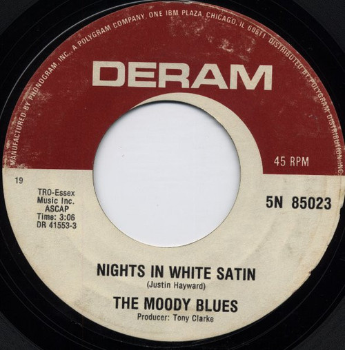 The Moody Blues - Nights In White Satin (7", Single, RE, Styrene, Bes)