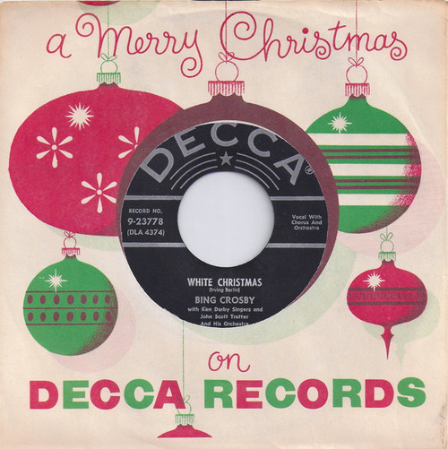 Bing Crosby - White Christmas / God Rest Ye Merry Gentlemen (7", Single, RP, Glo)