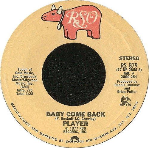 Player (4) - Baby Come Back (7", Single, Styrene, Pit)