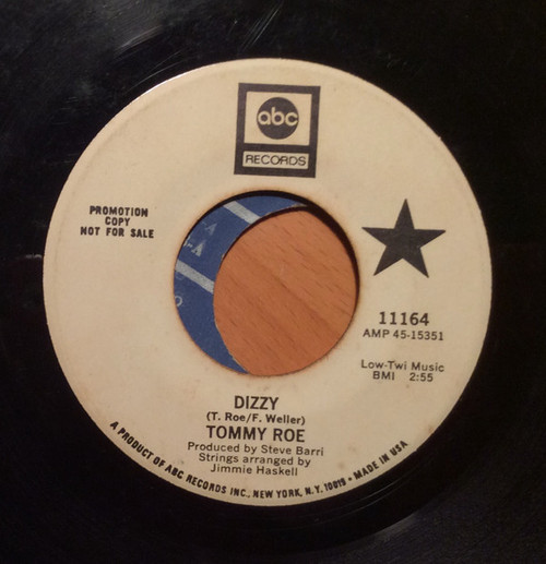 Tommy Roe - Dizzy / The You I Need  (7", Single, Promo)