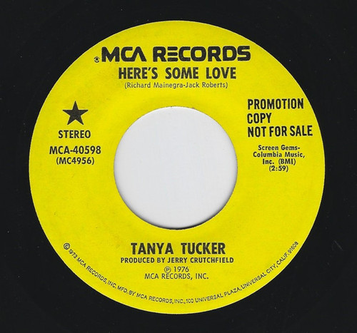 Tanya Tucker - Here's Some Love (7", Promo)