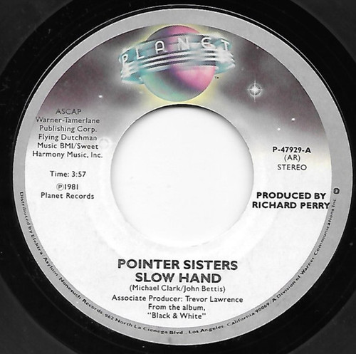 Pointer Sisters - Slow Hand (7", All)