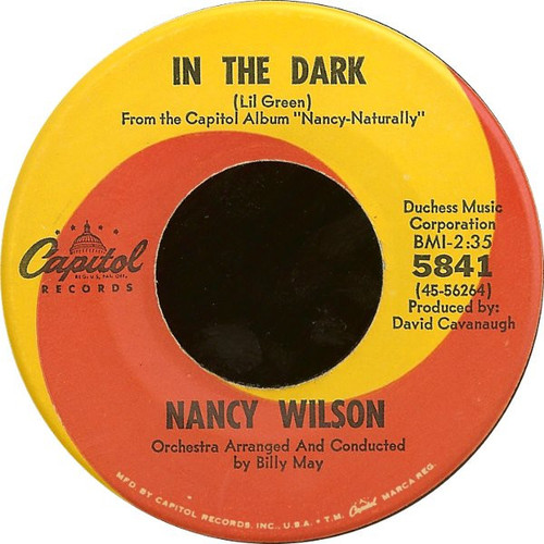 Nancy Wilson - In The Dark / Ten Years Of Tears (7")