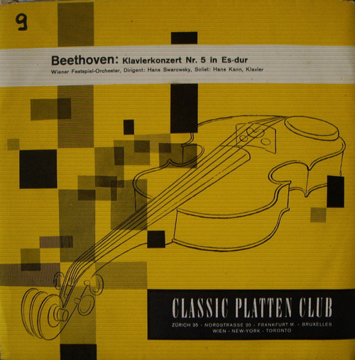 Beethoven*, Wiener Festspiel-Orchester*, Hans Swarowsky, Hans Kann - Klavierkonzert Nr. 5 In Es-dur (10", Mono)