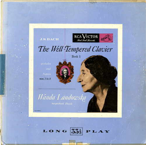 J.S. Bach* - Wanda Landowska - The Well-Tempered Clavier: Book I: Preludes And Fugues Nos. 1-8 (LP, Mono)