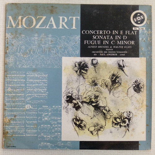 Mozart*, Alfred Brendel & Walter Klien - Concerto In E Flat / Sonata In D / Fugue In C Minor (LP, Mono, RE)