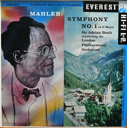 Gustav Mahler, Sir Adrian Boult, London Philharmonic Orchestra* - Symphony No. 1 In D Major (LP, Album, Mono)