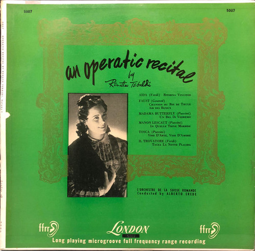 Renata Tebaldi - An Operatic Recital By Renata Tebaldi (LP, Album)