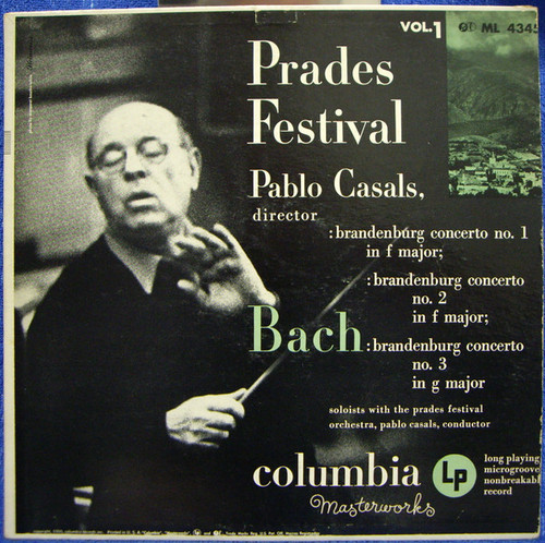 Bach* - Pablo Casals, Prades Festival Orchestra - Prades Festival - Vol. 1 (LP, Mono)