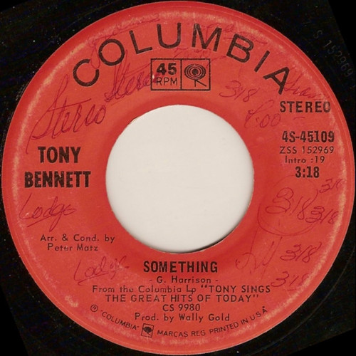 Tony Bennett - Something (7", Single)