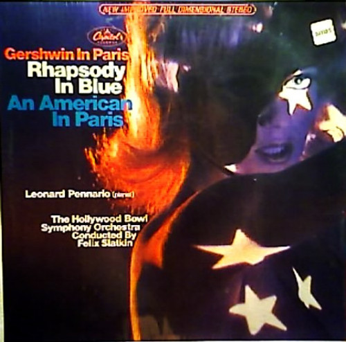 Gershwin* / The Hollywood Bowl Symphony Orchestra Conducted By Felix Slatkin, Leonard Pennario - Gershwin In Paris - Rhapsody In Blue, An American In Paris (LP, Album, RE, RP, Rev)