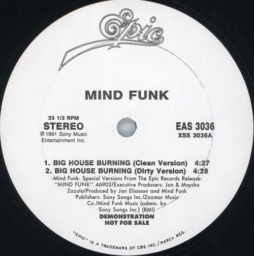 Mind Funk* - Big House Burning (12", Maxi, Promo)