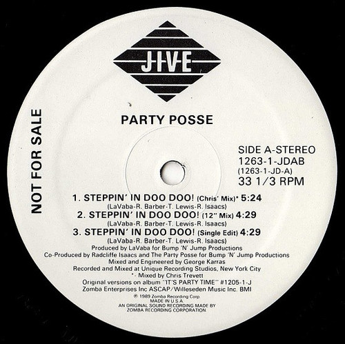 Party Posse - Steppin' In Doo Doo! (12", Promo)
