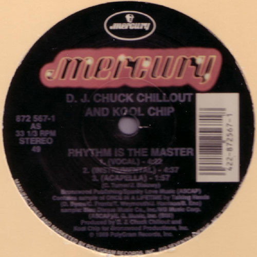 D.J. Chuck Chillout* And Kool Chip - Rhythm Is The Master (12", SRC)