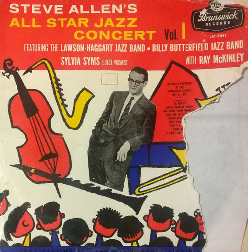 Steve Allen (3) Featuring Lawson-Haggart Jazz Band / Billy Butterfield Jazz Band - Steve Allen's All Star Jazz Concert Vol. 1 (LP, Album, Mono)