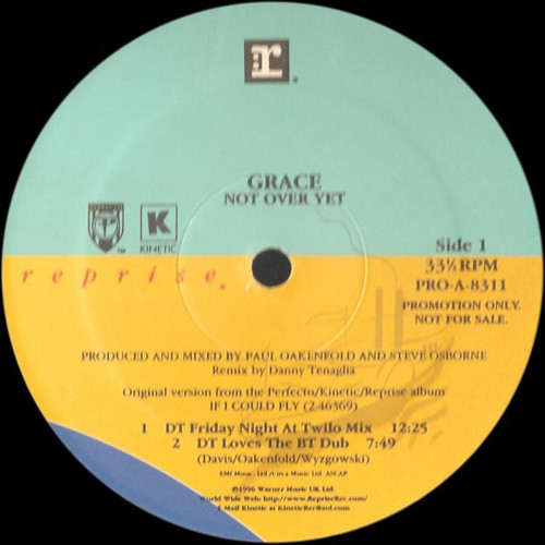 Grace - Not Over Yet (12", Promo)