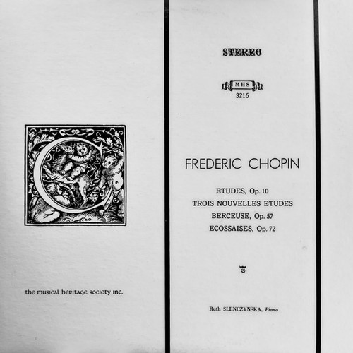Frederic Chopin* - Ruth Slenczynska - Etudes, Op. 10 / Trois Nouvelles Etudes / Berceuse,  Op. 57 / Ecossaises, Op. 72 (LP)