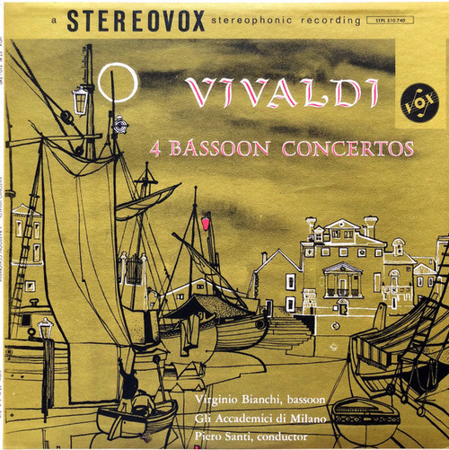 Antonio Vivaldi, Virginio Bianchi, Gli Accademici Di Milano, Piero Santi - 4 Bassoon Concertos (LP)