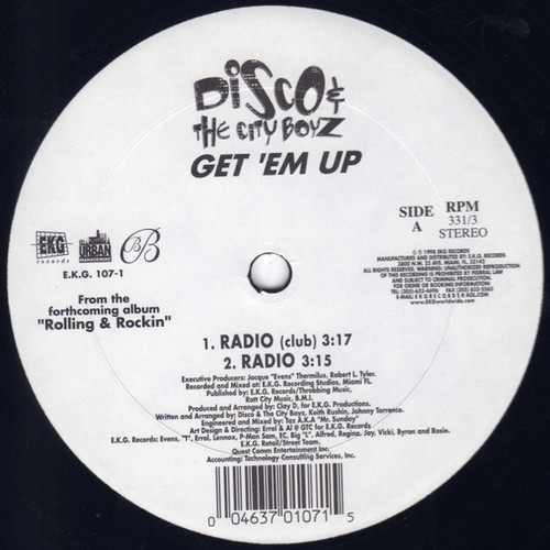 Disco & The City Boyz - Get 'Em Up (12")