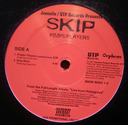 Skip (2) - Pimps / Players (12", Promo)