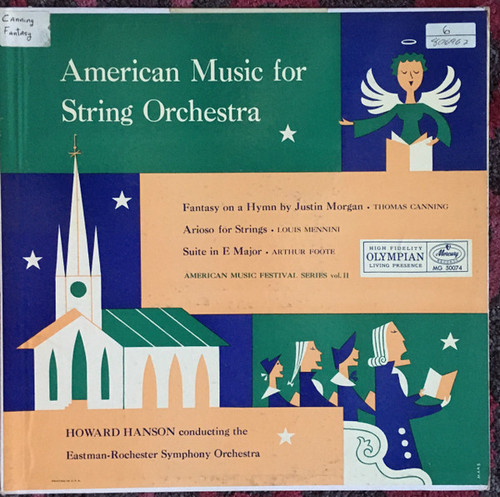 Howard Hanson, Eastman-Rochester Symphony Orchestra* - American Music For String Orchestra (LP, Mono, RE)