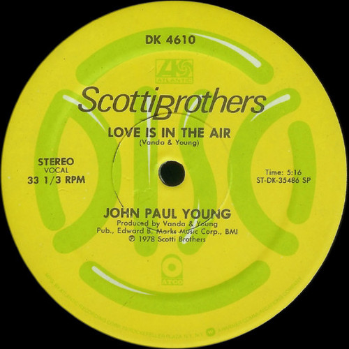 John Paul Young - Love Is In The Air (12", Single)