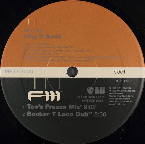 Moloko - Sing It Back (Part Two) (12", Promo)