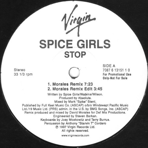 Spice Girls - Stop (12", Promo)